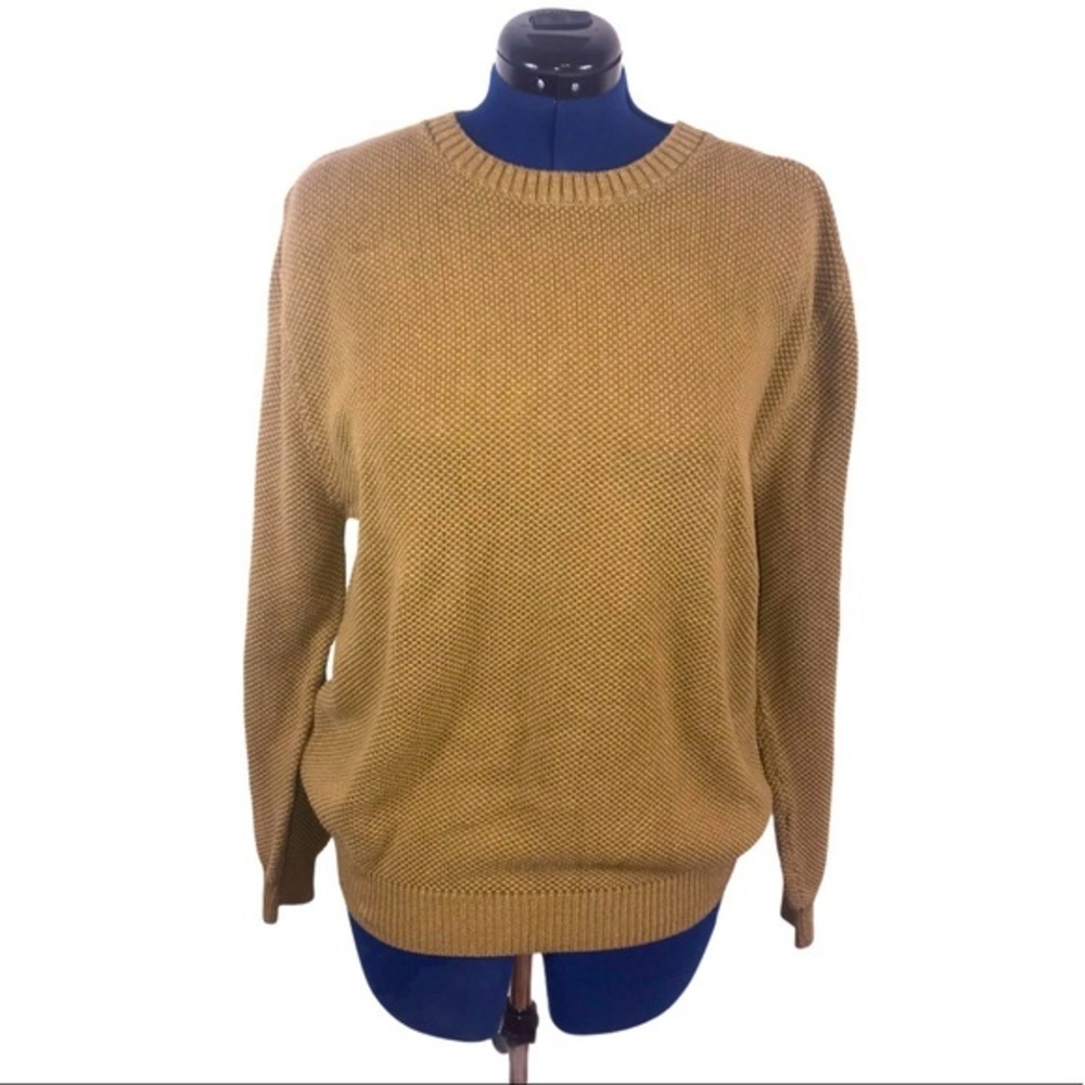 Great Northwest Clothing Co XL tan crew neck‎ long sleeve 100% cotton sweater